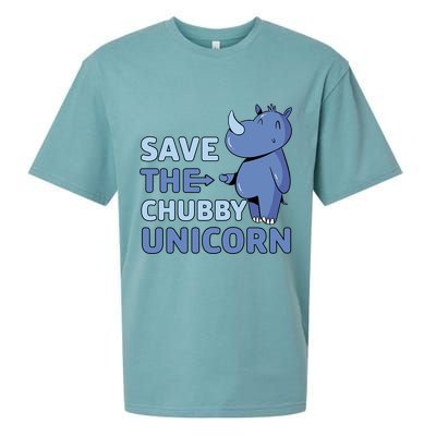 Save The Chubby Unicorn Gift Sueded Cloud Jersey T-Shirt
