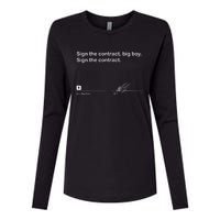 Sign The Contract Big Boy Sign The Contract Signature Womens Cotton Relaxed Long Sleeve T-Shirt