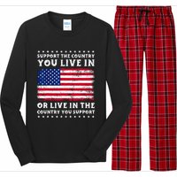 Support The Country You Live In The Country You Support Long Sleeve Pajama Set