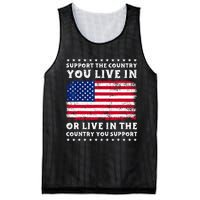 Support The Country You Live In The Country You Support Mesh Reversible Basketball Jersey Tank