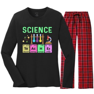 Science Teacher Chemist Physicist Vintage Women's Long Sleeve Flannel Pajama Set 