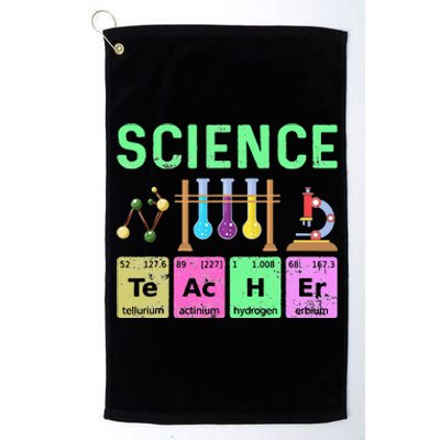 Science Teacher Chemist Physicist Vintage Platinum Collection Golf Towel