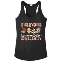 Speech Therapy Christmas Everyone Communicates Differently Ladies PosiCharge Competitor Racerback Tank