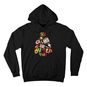 Speech Therapy Christmas Speech Language Pathologist Slp Ccc Hoodie