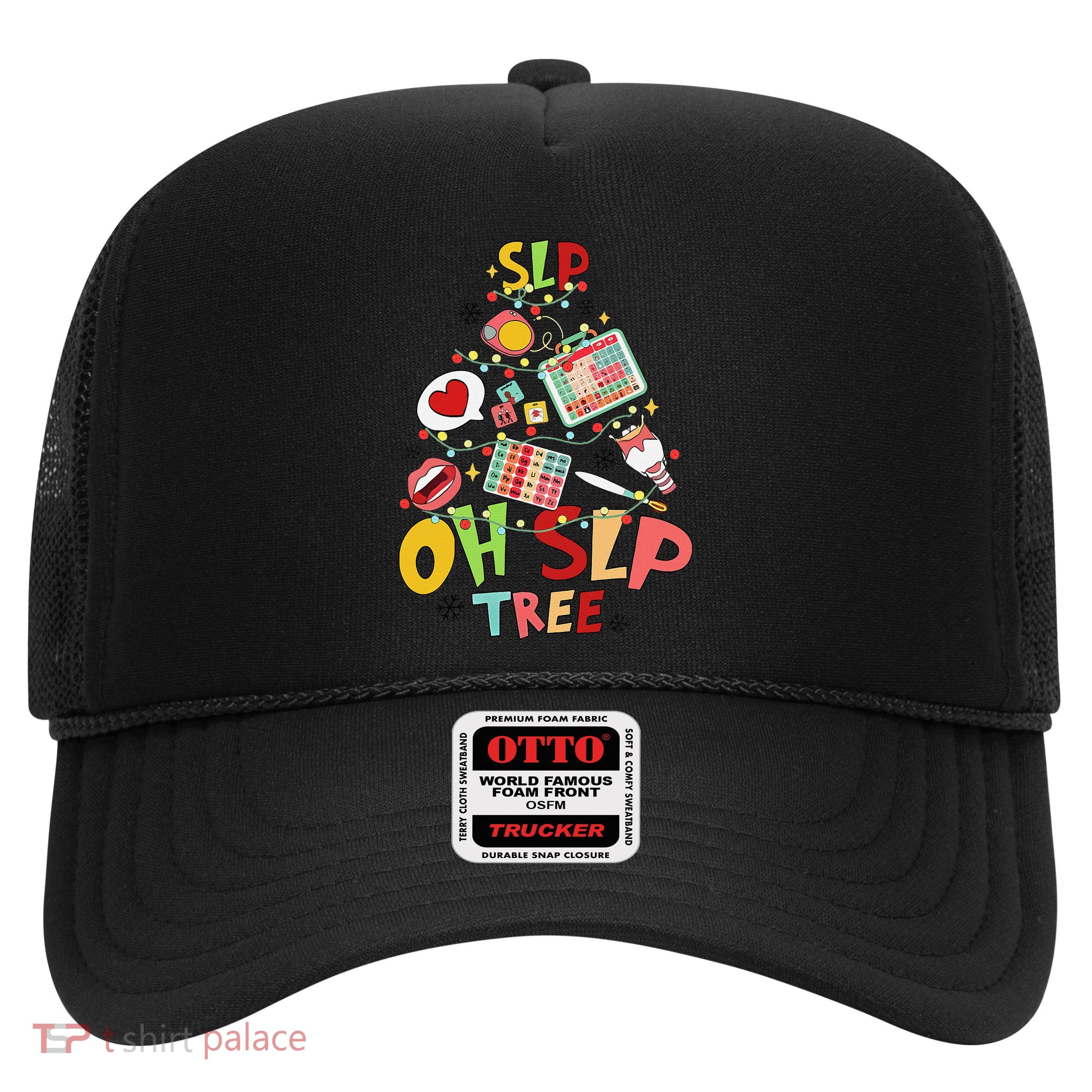 Speech Therapy Christmas Speech Language Pathologist Slp Ccc Trucker Hat