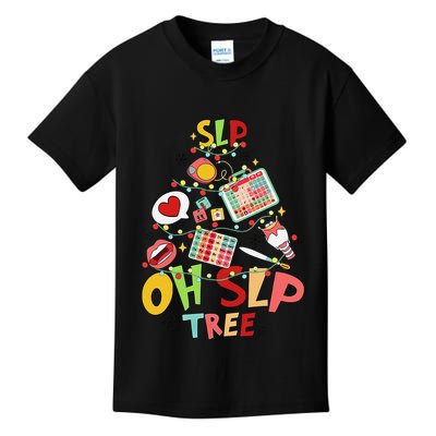 Speech Therapy Christmas Speech Language Pathologist Slp Ccc Kids T-Shirt
