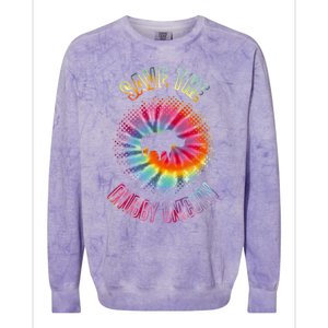 Save The Chubby Unicorns Gift Colorblast Crewneck Sweatshirt