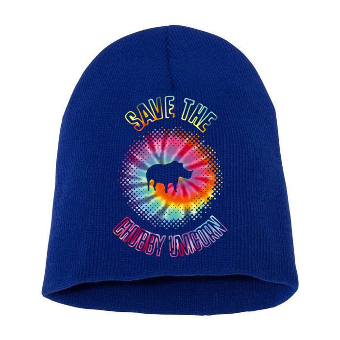 Save The Chubby Unicorns Gift Short Acrylic Beanie