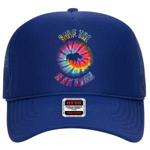 Save The Chubby Unicorns Gift High Crown Mesh Back Trucker Hat