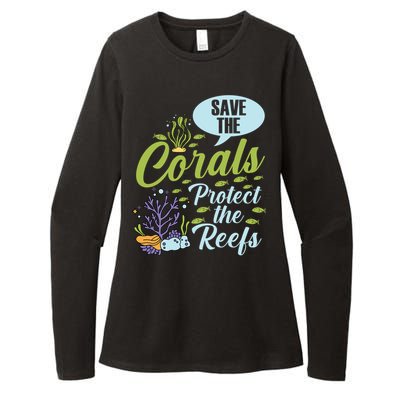 Save The Corals Protect The Reefs Marine Biologist Costume Gift Womens CVC Long Sleeve Shirt