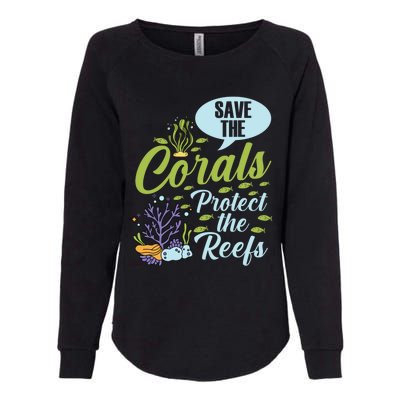 Save The Corals Protect The Reefs Marine Biologist Costume Gift Womens California Wash Sweatshirt