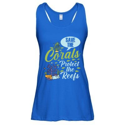 Save The Corals Protect The Reefs Marine Biologist Costume Gift Ladies Essential Flowy Tank