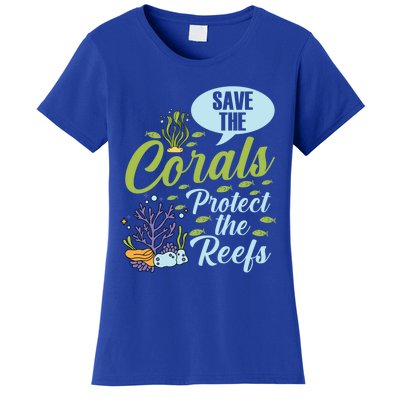 Save The Corals Protect The Reefs Marine Biologist Costume Gift Women's T-Shirt