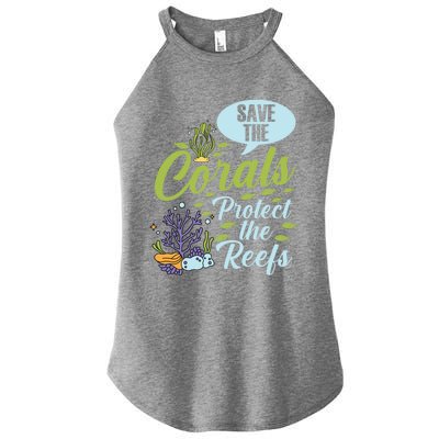 Save The Corals Protect The Reefs Marine Biologist Costume Gift Women's Perfect Tri Rocker Tank