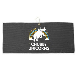 Save The Chubby Unicorns Gift Large Microfiber Waffle Golf Towel