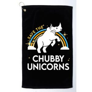 Save The Chubby Unicorns Gift Platinum Collection Golf Towel