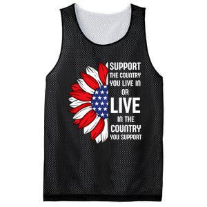 Support The Country You Live In Or Live In Where You Support Mesh Reversible Basketball Jersey Tank