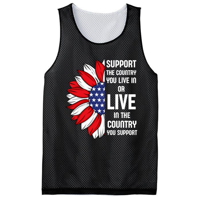 Support The Country You Live In Or Live In Where You Support Mesh Reversible Basketball Jersey Tank