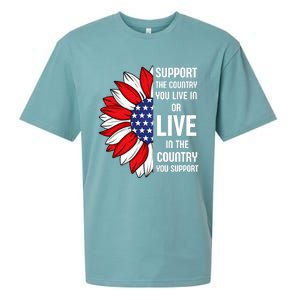 Support The Country You Live In Or Live In Where You Support Sueded Cloud Jersey T-Shirt