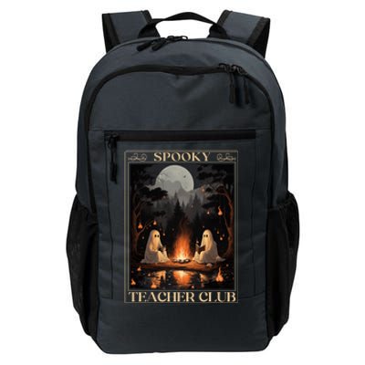 Spooky Teacher Club Halloween Ghost Reading Book Tarot Meaningful Gift Daily Commute Backpack