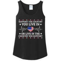 Support The Country You Live In The Country You Support Usa Ladies Essential Tank