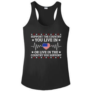 Support The Country You Live In The Country You Support Usa Ladies PosiCharge Competitor Racerback Tank