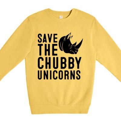 Save The Chubby Unicorns Gift Premium Crewneck Sweatshirt