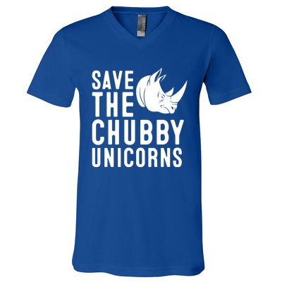 Save The Chubby Unicorns Gift V-Neck T-Shirt