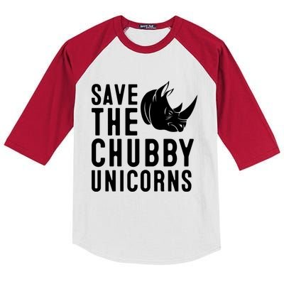 Save The Chubby Unicorns Gift Kids Colorblock Raglan Jersey