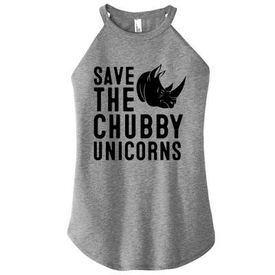 Save The Chubby Unicorns Gift Women’s Perfect Tri Rocker Tank