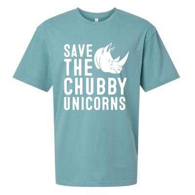 Save The Chubby Unicorns Gift Sueded Cloud Jersey T-Shirt