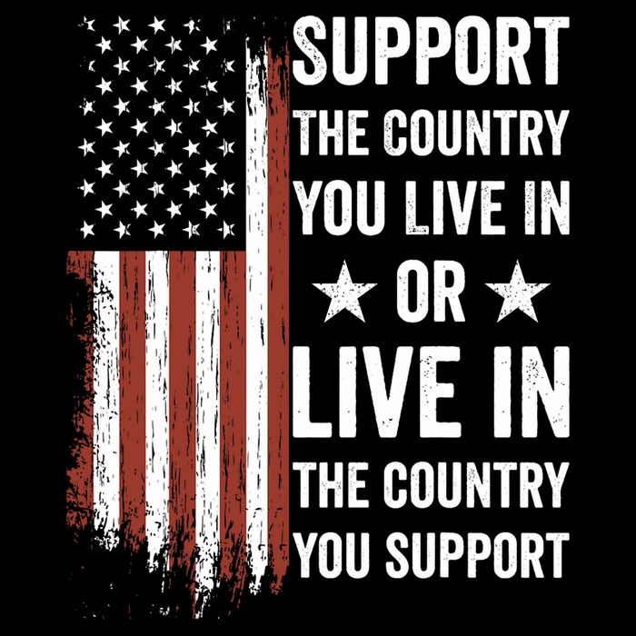 Support The Country You Live In The Country You Support Usa Flat Bill Trucker Hat