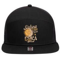 Sativa To Change The Things I Can Indica Positivity 7 Panel Mesh Trucker Snapback Hat