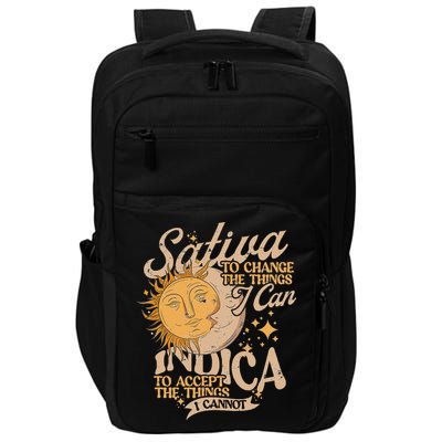 Sativa To Change The Things I Can Indica Positivity Impact Tech Backpack