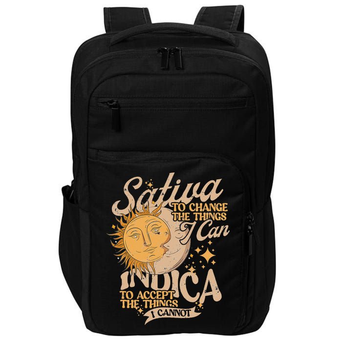 Sativa To Change The Things I Can Indica Positivity Impact Tech Backpack