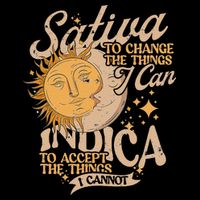 Sativa To Change The Things I Can Indica Positivity Flat Bill Trucker Hat