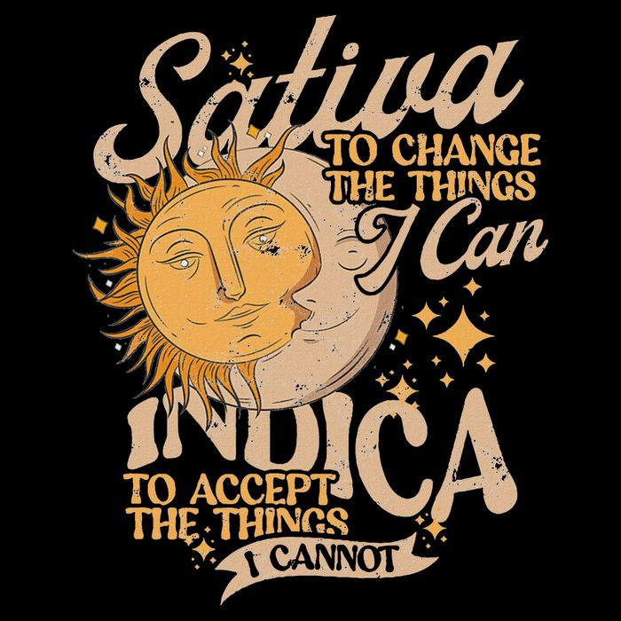 Sativa To Change The Things I Can Indica Positivity Flat Bill Trucker Hat
