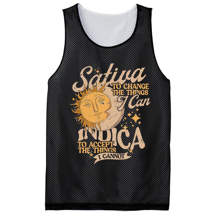 Sativa To Change The Things I Can Indica Positivity Mesh Reversible Basketball Jersey Tank