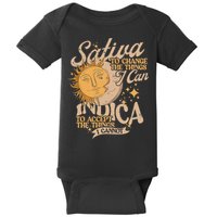 Sativa To Change The Things I Can Indica Positivity Baby Bodysuit