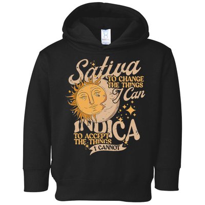 Sativa To Change The Things I Can Indica Positivity Toddler Hoodie