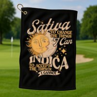 Sativa To Change The Things I Can Indica Positivity Golf Towel