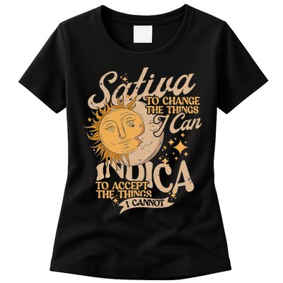 Sativa To Change The Things I Can Indica Positivity Womens T-Shirt