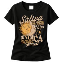 Sativa To Change The Things I Can Indica Positivity Womens T-Shirt