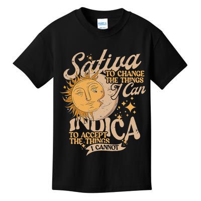 Sativa To Change The Things I Can Indica Positivity Kids T-Shirt