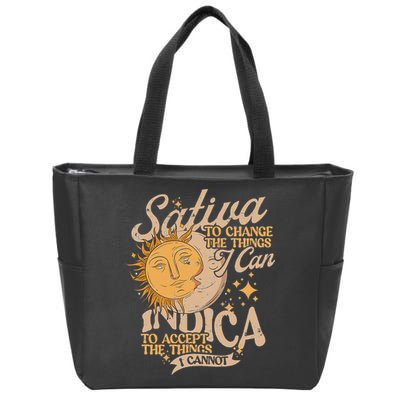 Sativa To Change The Things I Can Indica Positivity Zip Tote Bag