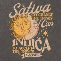 Sativa To Change The Things I Can Indica Positivity Cotton Canvas Backpack