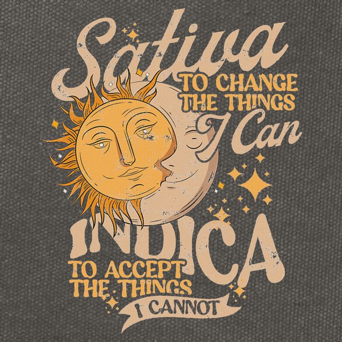 Sativa To Change The Things I Can Indica Positivity Cotton Canvas Backpack