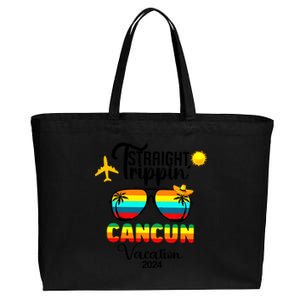 Straight Trippin Cancun Vacation 2024 Cotton Canvas Jumbo Tote