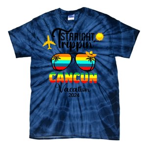 Straight Trippin Cancun Vacation 2024 Tie-Dye T-Shirt