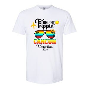 Straight Trippin Cancun Vacation 2024 Softstyle CVC T-Shirt